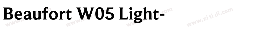 Beaufort W05 Light字体转换